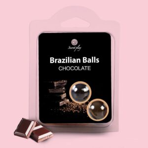 KISSABLE LUBRICANT BALLS CHOCOLATE FLAVOUR 2 X 4GR - SECRET PLAY